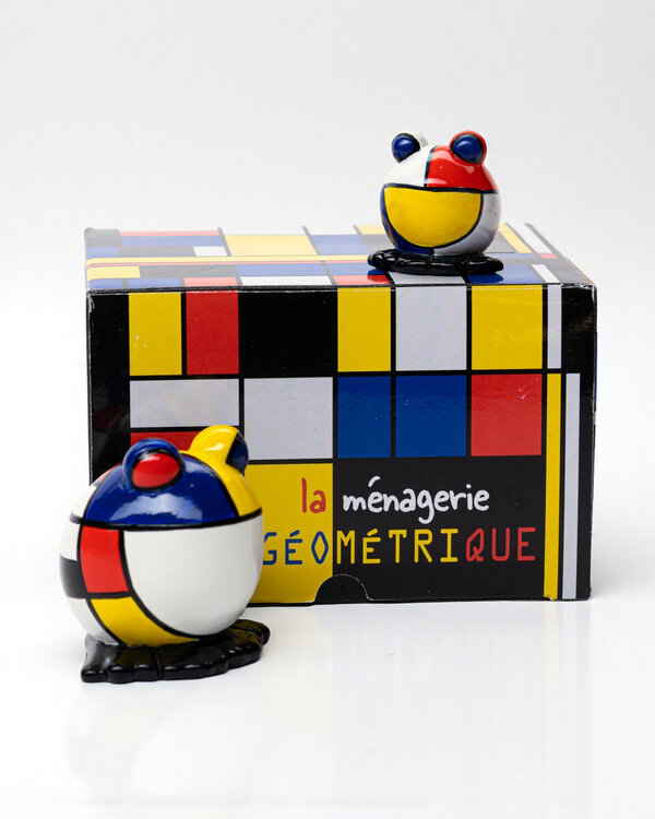 Piet Mondriaan Geschenkdoos Mondriaan - kikkers set van 2 dieren
