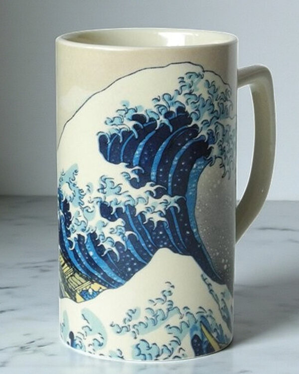 Katsushika Hokusai Mok naar Hokusai de grote golf