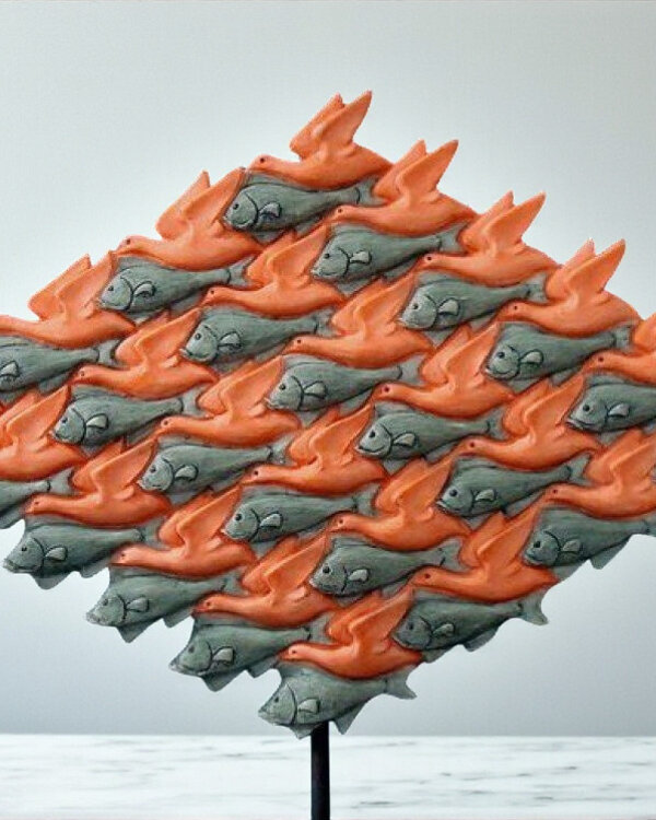 Escher Beeld Bird - Fish van Escher(incl. verzenden)