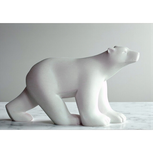 François Pompon Pompon ijsbeer in wit van resin