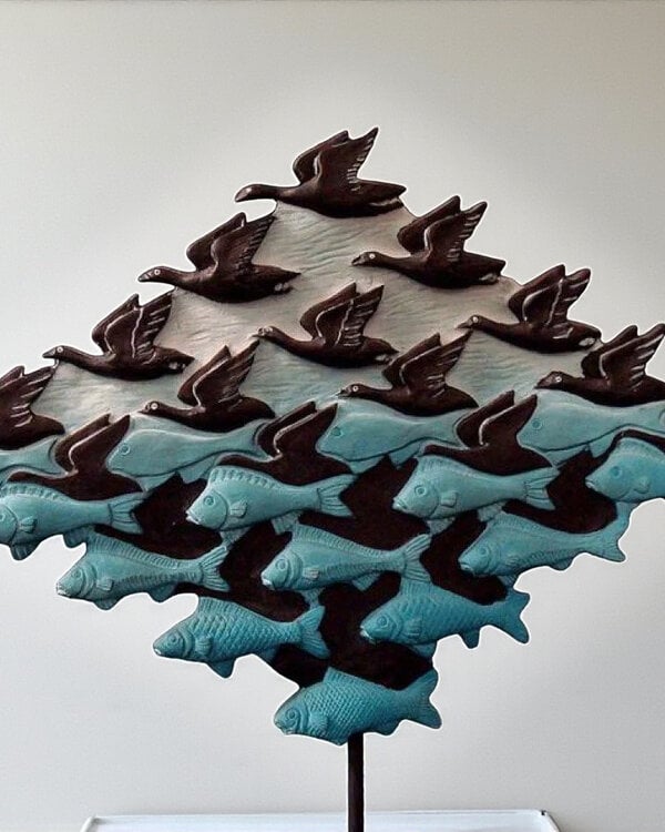Escher Beeld air and water van Escher