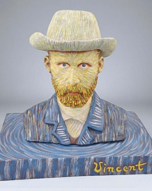 Vincent van Gogh Beeld Vincent van Gogh met hoed (incl. verzending)