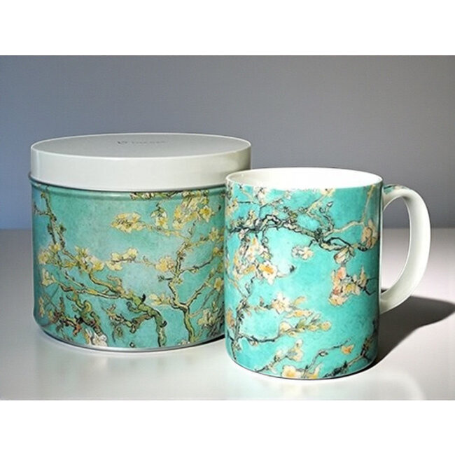 Vincent van Gogh Van Gogh Amandelbloesem op mok in blikken cadeauverpakking