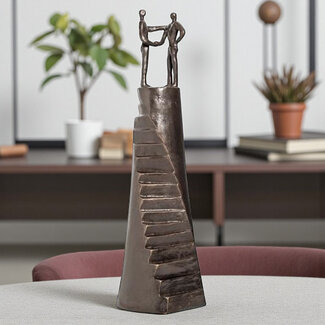 Corry Ammerlaan Bronzen beeld Teaming at the top (incl. geschenkverpakking & verzending)