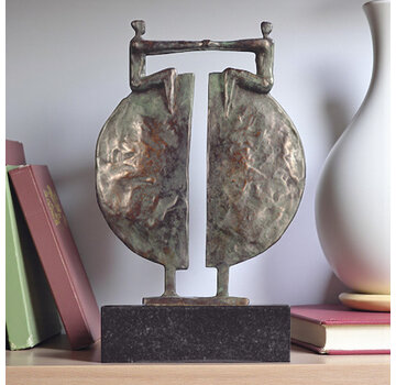 Corry Ammerlaan Kunstpakket bronzen beeld nieuw perspectief( incl. geschenkverpakking & verzending binnen NL)