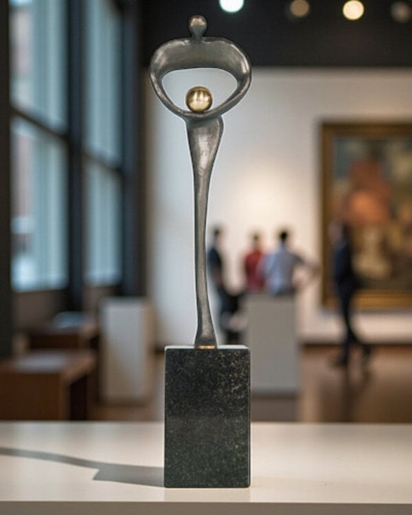 Corry Ammerlaan De gouden bron van inspiratie sculptuur brons(incl. geschenkdoos & verzending)