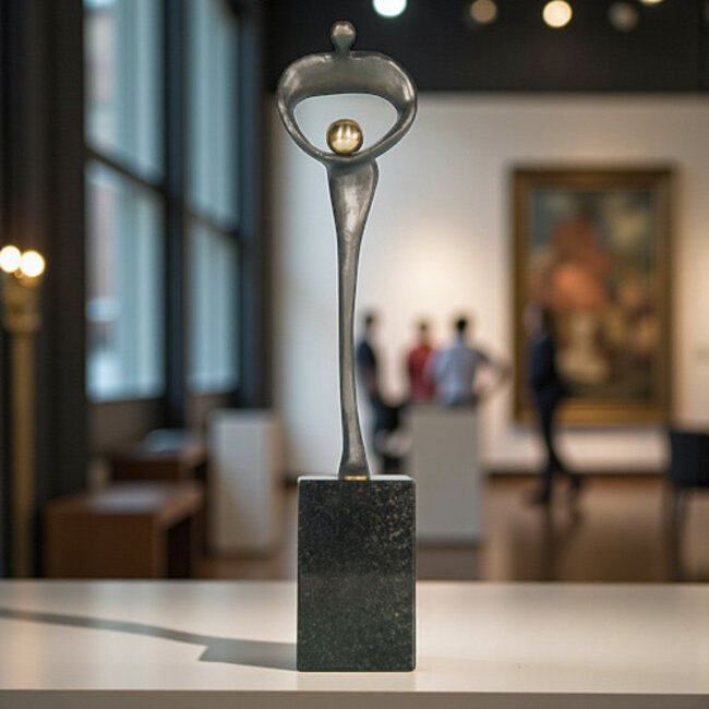 Corry Ammerlaan Bronzen beeld de gouden bron van inspiratie