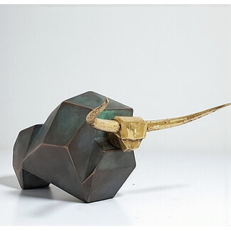 Sculptuur Fuerza (kracht) in brons met kurkentrekker