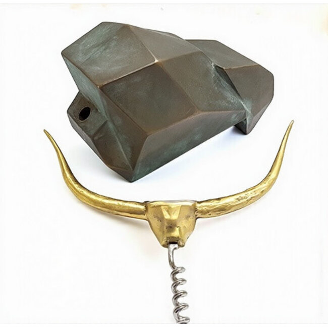 Fuerza (kracht) kurkentrekker in brons in luxe geschenkdoos