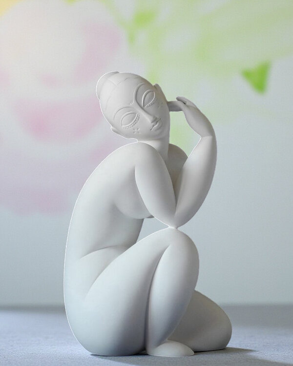 Amedeo Clemente Modigliani  Sculptuur Nude female sitting - Modigliani