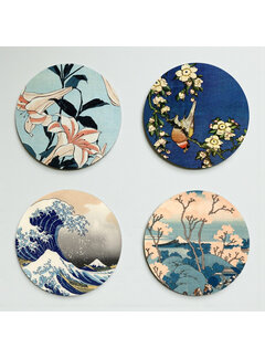 Katsushika Hokusai Onderzetters naar Hokusai 4 stuks (incl. verzending)
