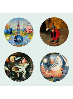 Jheronimus Bosch Jeroen Bosch onderzetters 4 stuks in geschenkverpakking