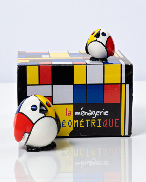 Piet Mondriaan Geschenkdoos Mondriaan - Pinguïns set van 2 dieren