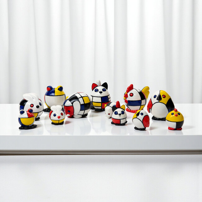 Piet Mondriaan La Ménagerie Géométrique, de Mondrian - Kippen