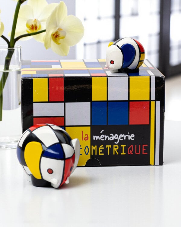 Piet Mondriaan Geschenkdoos Mondriaan - Olifanten set van 2 dieren