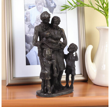 Ger van Tankeren Bronzen beeld Gezin met zoon, dochter en baby