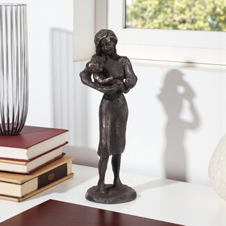 Bronzen beeld "Moeder en kind"
