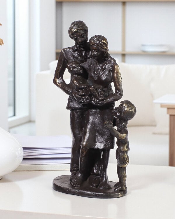 Ger van Tankeren Bronzen beeld - Gezin met zoon en baby