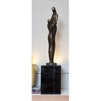 Bronzen beeld Moeder en dochter