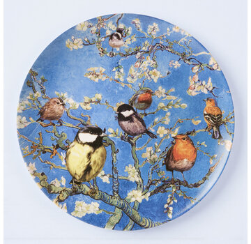 Wandbord “Vogels van Van Gogh” - Keramiek & Delfts blauw