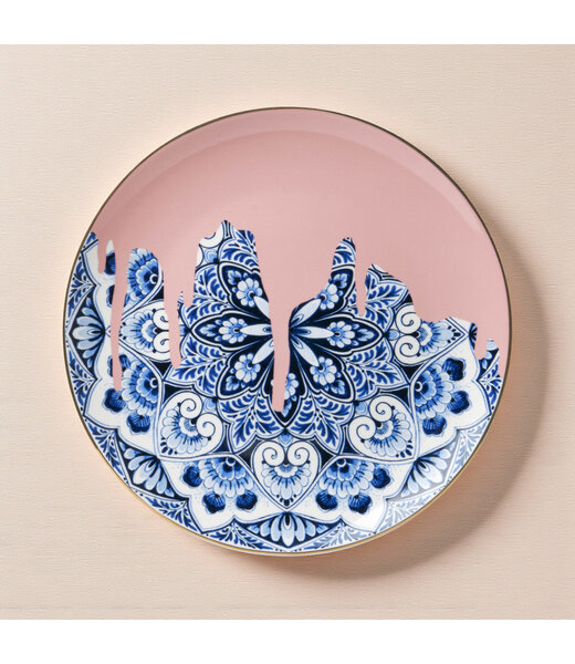 Wandbord Mandala Roze – Keramiek van Heinen