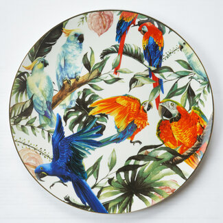 Wandbord Tropische vogels groot incl. verzenden