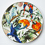 Keramiek wandbord tropische vogels groot