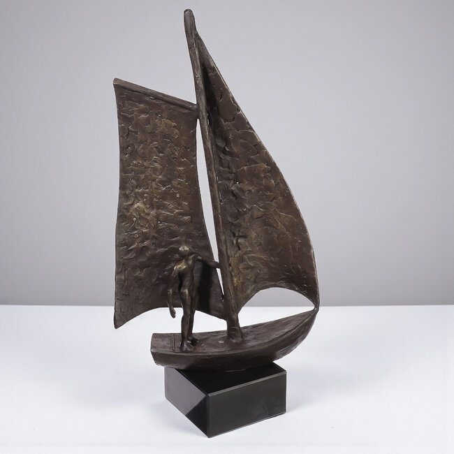Ger van Tankeren Bronzen beeld Sail zeilboot