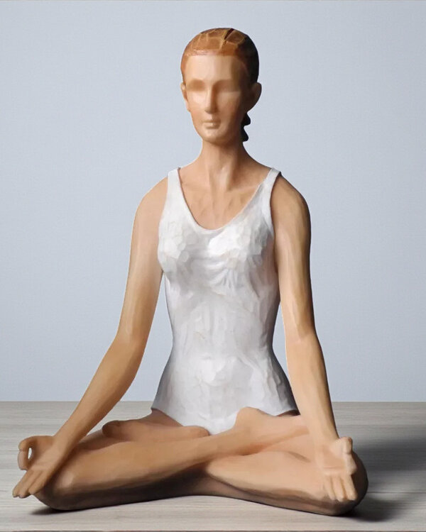 Yoga beeld Lotus pose in kleur