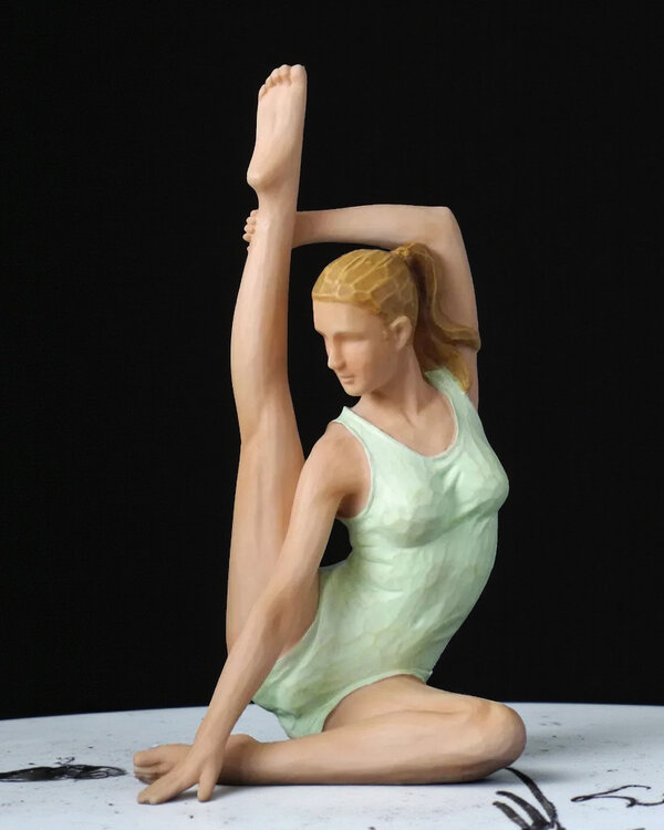 Yoga compass pose beeld in kleur