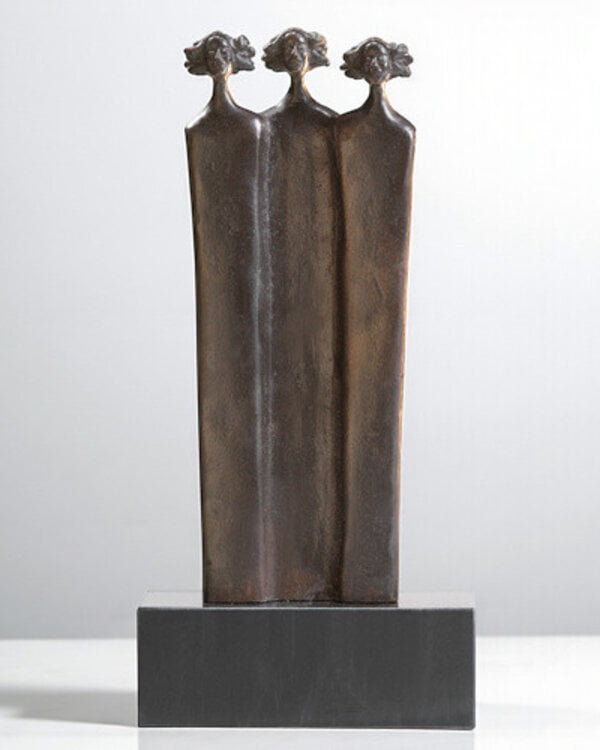 Corry Ammerlaan Bronzen beeld de Steunpilaren(incl. geschenkdoos & verzending)