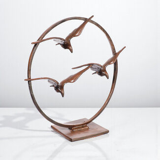 Ger van Tankeren Luxe sculptuur ‘De Overtocht’ – Drie vogels | Binnen & buiten kunstobject