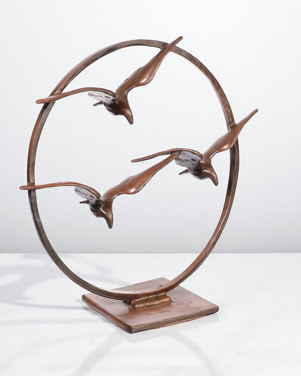 Ger van Tankeren Luxe sculptuur ‘De Overtocht’ – Drie vogels | Binnen & buiten kunstobject