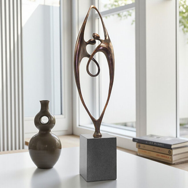 Corry Ammerlaan Samenwerking volledig bronzen beeld