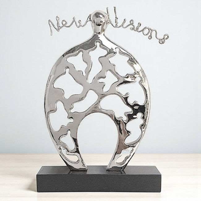 Corry Ammerlaan Bronzen beeld New Visions (vernikkeld)