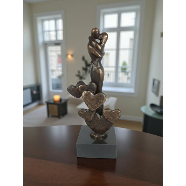 Mark Brouwers Romantisch verbronsd beeld "Ware Liefde"