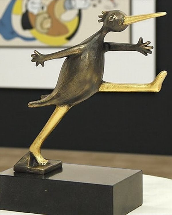 Corry Ammerlaan Beeld 'De Gouden Stap' – Symbool van groei en nieuwe richting (incl. geschenkdoos)
