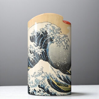 Katsushika Hokusai Vaas porselein de Grote Golf van Kanagawa naar Holusai