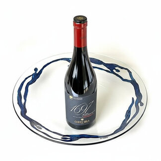 Corry Ammerlaan Cadeauset: Glazen schaal ‘Samen een sterke band’ + Rode wijn