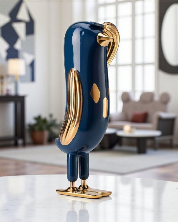 Keramiek handgemaakt Bosa  Hopebird glossy blauw design Jaime Hayon