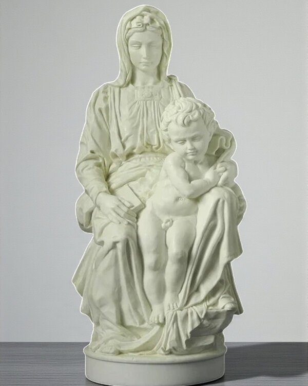 Beeld Madonna van Brugge Michelangelo
