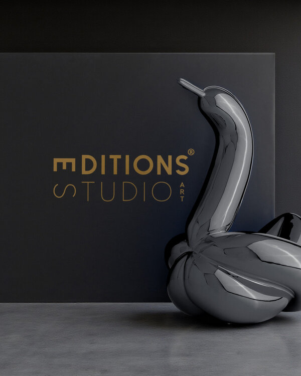Jeff Koons Jeff Koons (After) – Swan (L) Editions Studio Art – Zwart