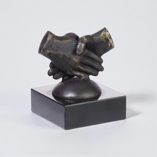 Ger van Tankeren Bronzen beeld Samenwerken (incl. verzending)