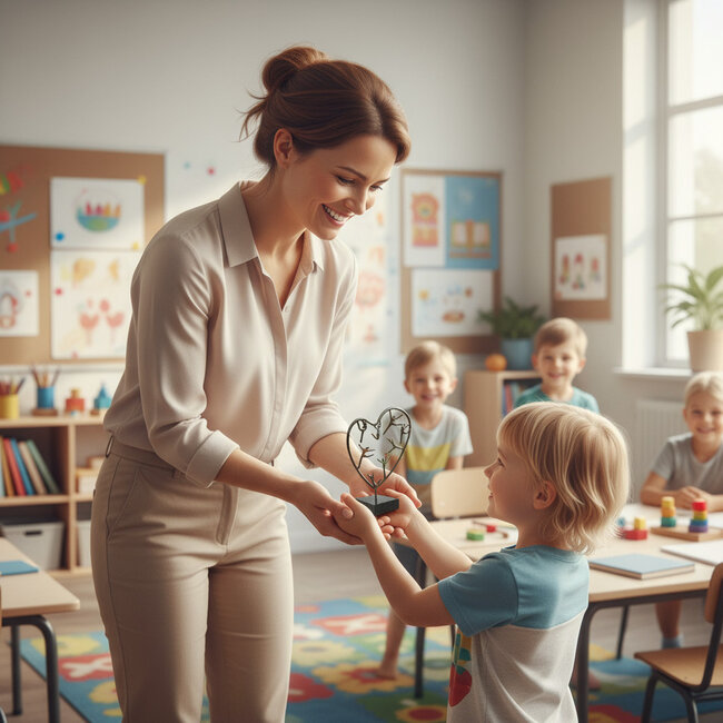 Corry Ammerlaan Hartekinderen – Verbronsd beeld in kleur (16 cm)