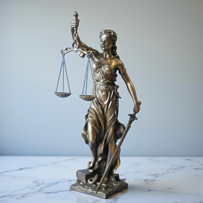 Vrouwe Justitia XL Beeld - Tijdloos symbool van recht en gerechtigheid