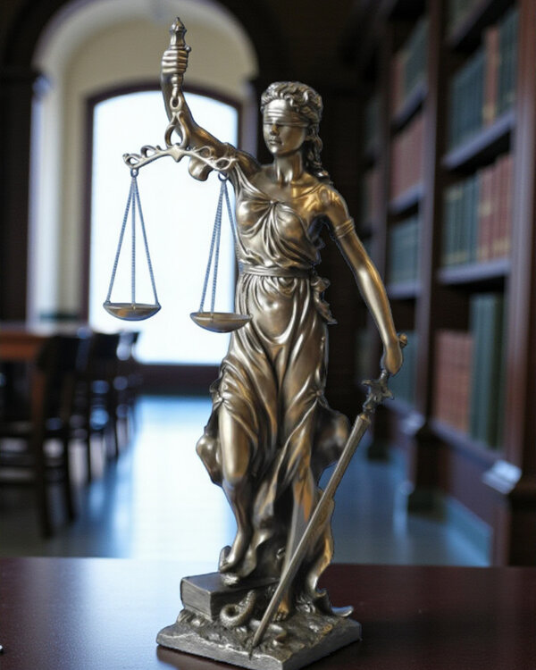 Vrouwe Justitia XL Beeld - Tijdloos symbool van recht en gerechtigheid