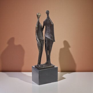 Ger van Tankeren Bronzen beeld Een prettig contact