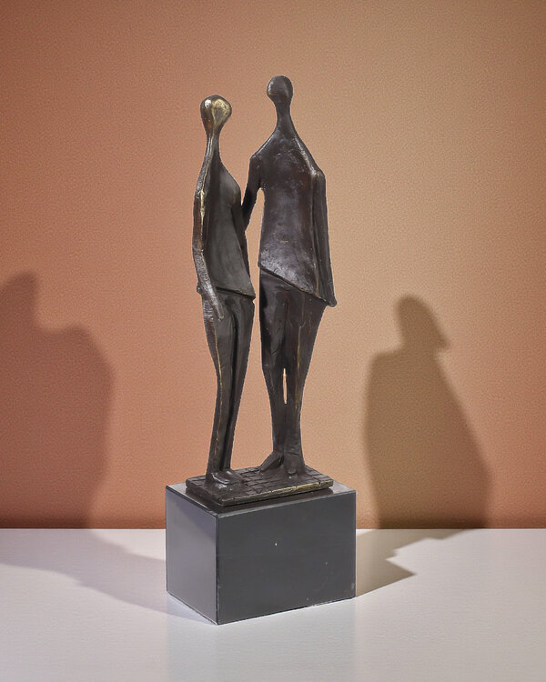 Ger van Tankeren Bronzen beeld Een prettig contact