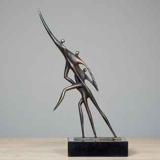 Bronzen beeld De top bereiken