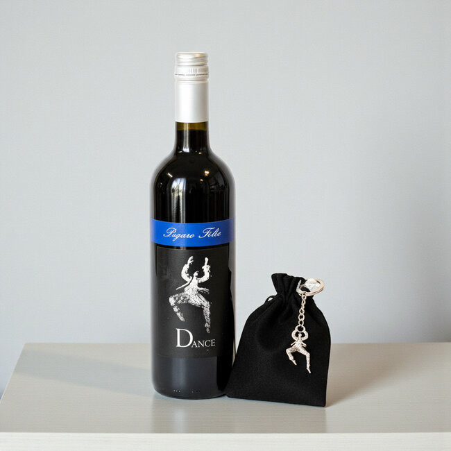 Corry Ammerlaan Cadeaudoos Dance sleutelhanger met wijn